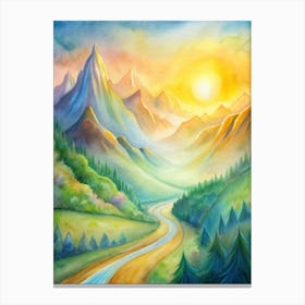 A Peaceful Landscape Featuring Vibrant Sunlight I (1) Canvas Print