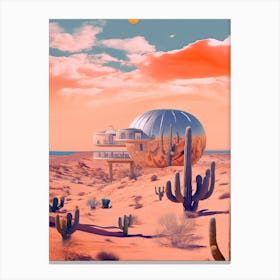 Futuristic Hotel In The Desert 2 Canvas Print