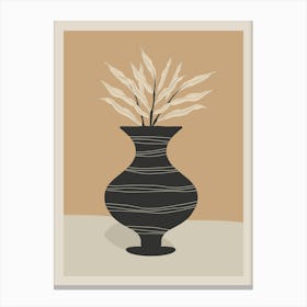 Minimalist Flowers In Vase 2 Canvas Print