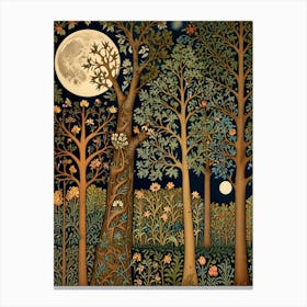 William Morris Moonlight In The Forest 83 Canvas Print