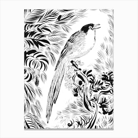 Bird In The Jungle Canvas Print