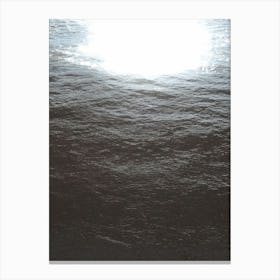 Sun Glitter on Large Atlantic Ocean Wave Canvas Print