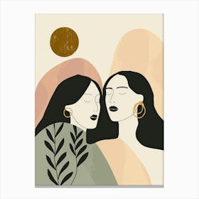 Two Women In Love 2 Canvas Print