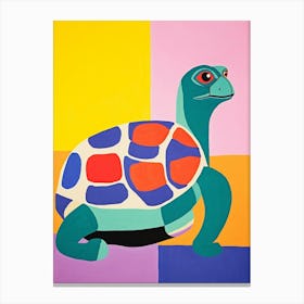 Colourful Kids Animal Art Turtle Canvas Print