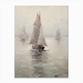 Muted Sailboat Painting Canvas Print