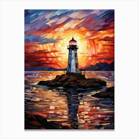 Sunset Lighthouse 12 Canvas Print