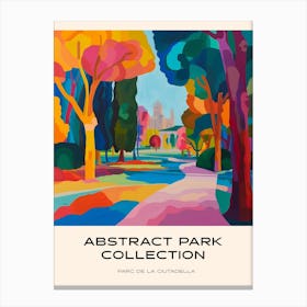 Abstract Park Collection Poster Parc De La Ciutadella Barcelona 2 Canvas Print