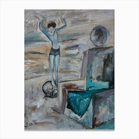 Girl On The Ball Wall Art After Pablo Picasso Canvas Print