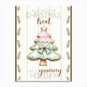 Gingerbread Christmas Tree Canvas Print