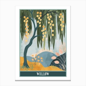 Willow Tree Flat Illustration 5 Poster Canvas Print