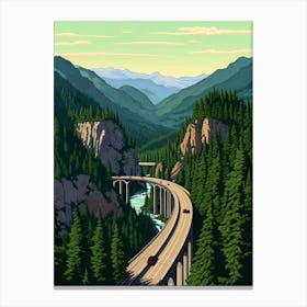 Snoqualmie Pass Retro Pop Art 23 Canvas Print