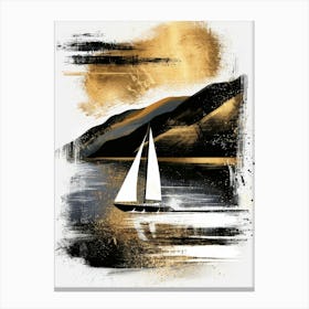 Sailboat On The Lake 4 Canvas Print