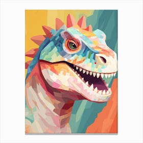 Colourful Dinosaur Cryolophosaurus 1 Canvas Print