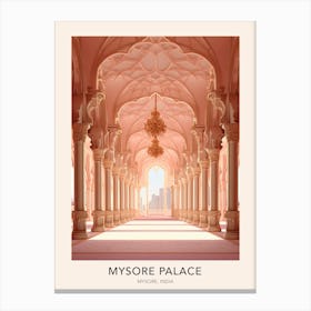 Mysore Palace, India Travel Poster Canvas Print