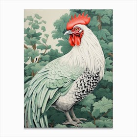 Ohara Koson Inspired Bird Painting Rooster 2 Canvas Print