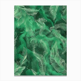 Green Palm Leaves Canvas Print