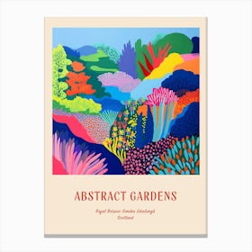 Colourful Gardens Royal Botanic Garden Edinburgh Scotland 1 Red Poster Canvas Print