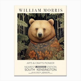 William Morris Print Exhibition Poster Bear Print Canvas Print