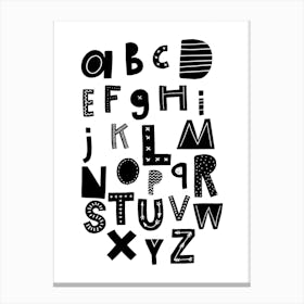 Scandi Alphabet Canvas Print