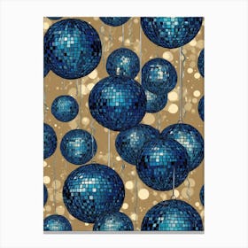 Blue Disco Balls Canvas Print