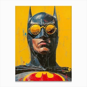 Pop Art,Popart, Batman,Batman With Sunglasses,70th , Colorful,Art,Art Work,Warhol Style, Mood 1 Canvas Print