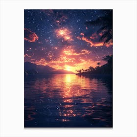 Starry Sky At Night 2 Canvas Print