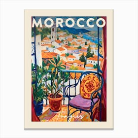 Tangier Morocco 3 Fauvist Painting Travel Poster Canvas Print