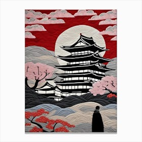 Japanese Quilting Inspired Art, 1482 Canvas Print
