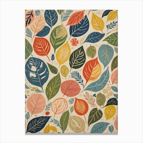 Colourful Leaf Medley Canvas Print