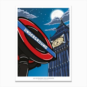 Underground London Canvas Print