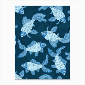 Goldfish - Blue Canvas Print