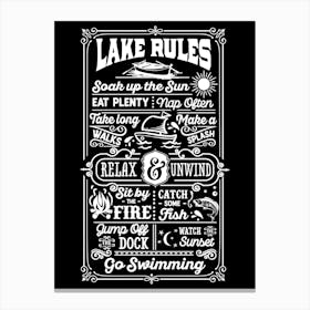 Lake Rules 1 Canvas Print