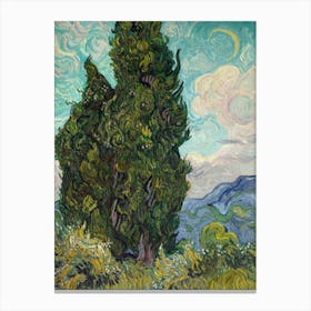 Van Gogh - Cypresses Canvas Print