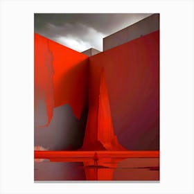 Red Wall Canvas Print