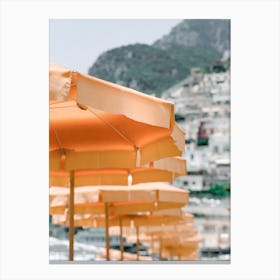 Umbrellas Amalfi Coast Canvas Print