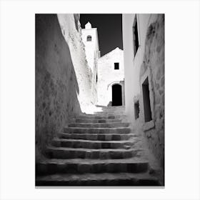 Polignano A Mare, Italy, Black And White Photography 1 Canvas Print