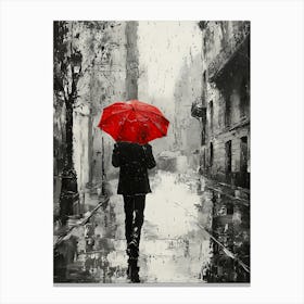 Man In The Rain 4 Canvas Print