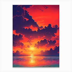 Sunset Hd Wallpaper Canvas Print