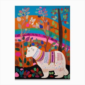 Maximalist Animal Painting Mongoose 1 Canvas Print