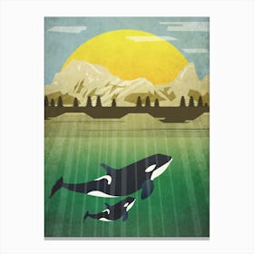 Illu Orca Canvas Print