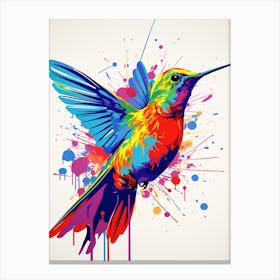 Andy Warhol Style Bird Hummingbird 1 Canvas Print