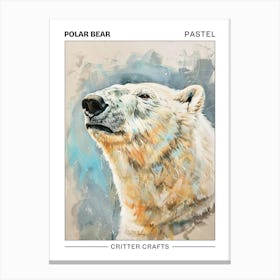 Polar Bear Pastel Watercolour 1 Poster Toile