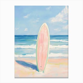 Pink Surfboard Canvas Print