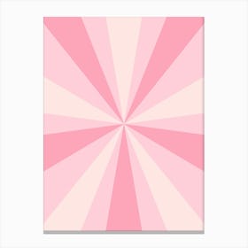 Pink Sunburst Background Canvas Print