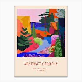 Colourful Gardens Matthaei Botanical Gardens Usa 1 Red Poster Canvas Print