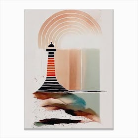 The Lighthouse Pawn - Abstract Minimal Boho Beach Canvas Print