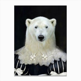 Lady Polly The Lost Polarbear Pet Portraits Canvas Print