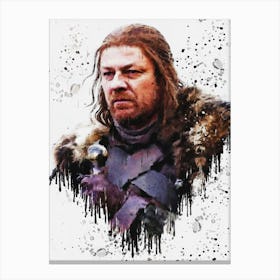 Ned Stark Game Of Thrones Painting Canvas Print