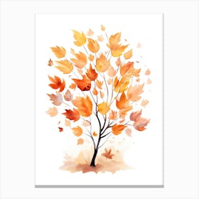 Cute Autumn Fall Scene 3 Canvas Print