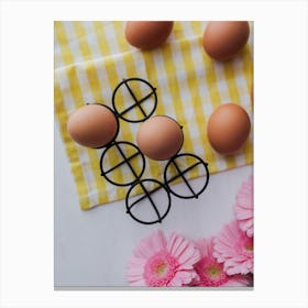 Eggs On A Table 6 Canvas Print